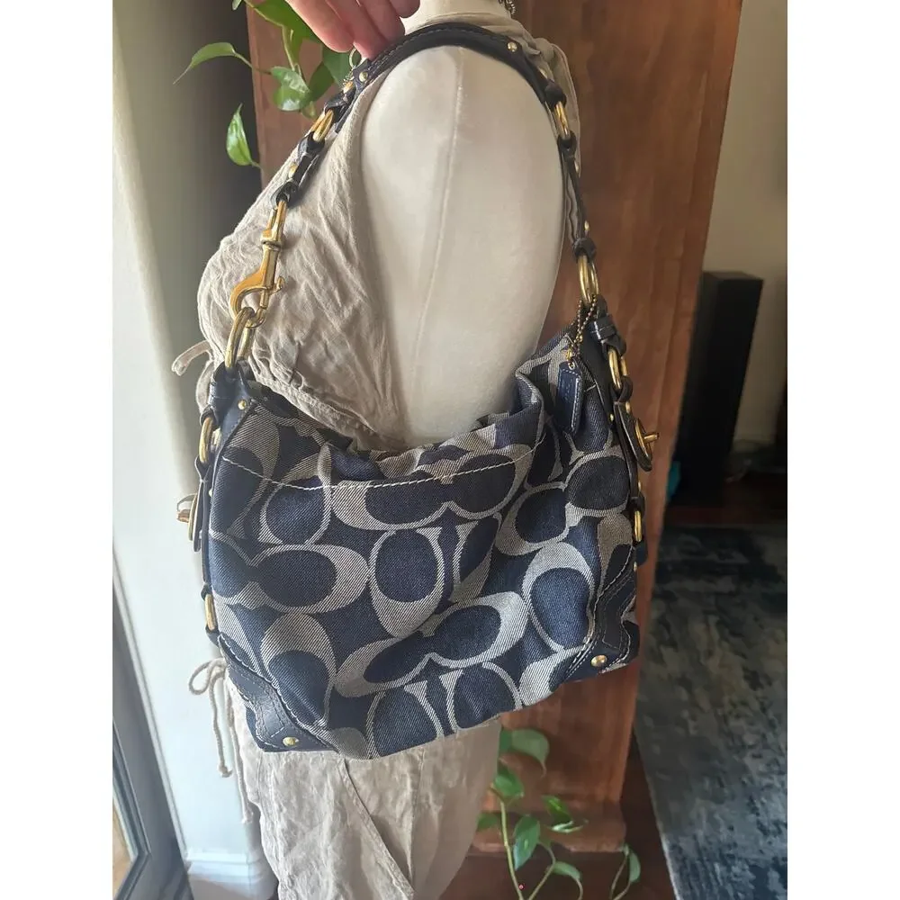 Coach denim monogrammed